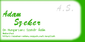 adam szeker business card